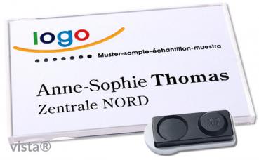 Namensschild vista® 60 "classic" reinweiß